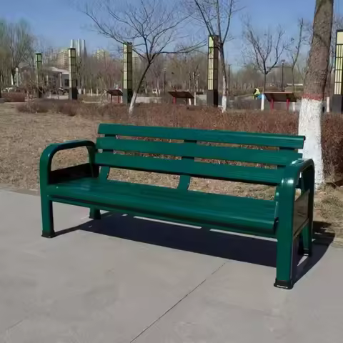 Banc long en bois massif – appuie-tête