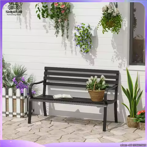 Causeuse métal 2 places – patio moderne
